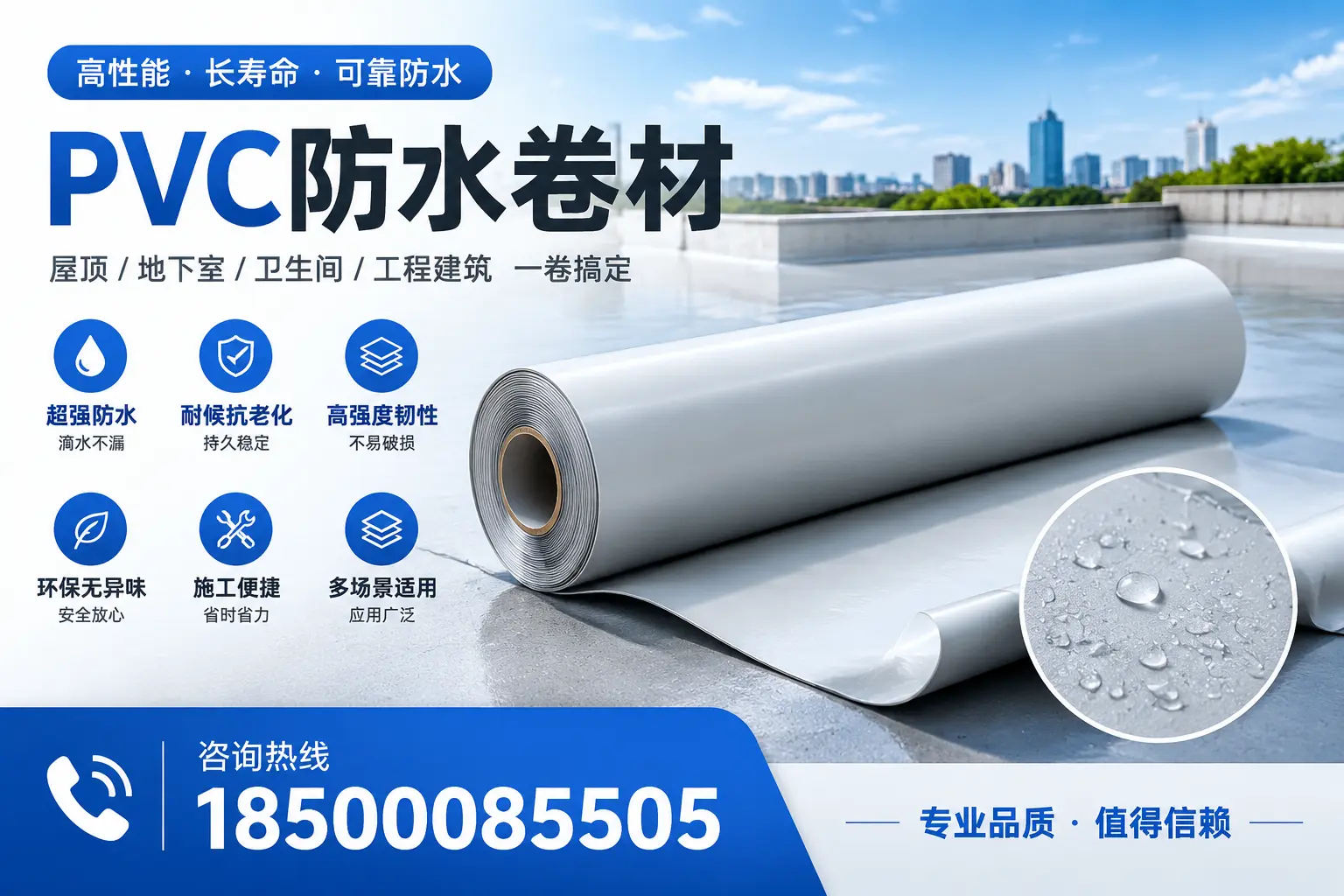PVC防水卷材的防水效果评测,适合镇江的科学依据